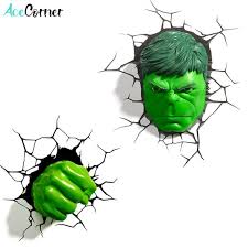 Acecorner Hulk Head Hand Superhero 3d
