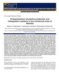 Pdf Characterization Of Poultry Production And Management
