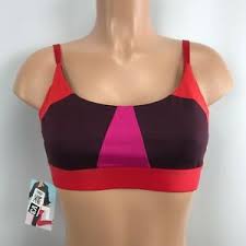 Details About Womens Joy Lab Sports Bra Ladies Red Multi Small Medium Over Shoulder New Yoga