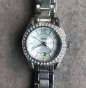 Fossil Womens Crystal Mini Riley Wristwatch Silver Tone New ...