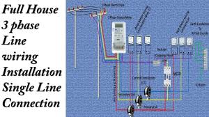House wiring for beginners gives an overview of a typical basic domestic 240v mains wiring system as used in the uk, then discusses or links to the common options and extras. Full House 3 Phase Line Wiring Installation Single Line Connection By Home Connections Installation Single Line