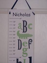 Personalized Nantucket Green Abc Alligator Canvas Growth