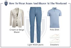 men s blazer vs suit jacket with jeans