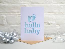 Hello Baby Papercut Card New Baby New Arrival Baby Boy Baby Girl