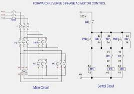 Forward Reverse 3 Phase Ac Motor Control Circuit Diagram