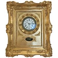 biedermeier frame clock circa 1850