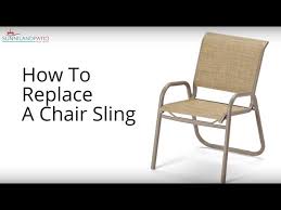How To Replace A Chair Sling You