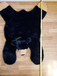 Rbi Plush Black Bear Rug Wall Hanging