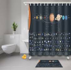Details About The Chart Of Cosmic Exploration Shower Curtain Bathroom Mat Waterproof Fabric