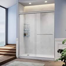 semi frameless shower doors