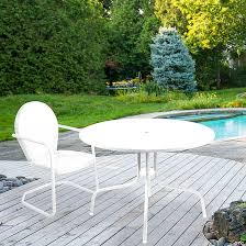 Outdoor Retro Metal Tulip Dining Table