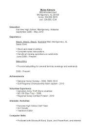 Resumes For Highschool Students Dew Drops