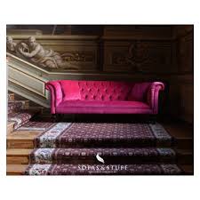 pink velvet chesterfield sofa country