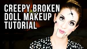 how to do broken doll makeup creepy