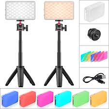 Amazon Com Vijim 2 Packs Video Conference Lighting Kit Rechargeable Bi Color Laptop Lights For Remote Working In 2020 Portable Photography Lighting Remote Work Lights