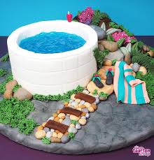 swimming pool cake