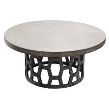 Grey Wood Round Coffee Table Hot