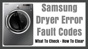 samsung dryer error codes what to