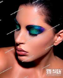 young woman with dramatic eye makeup