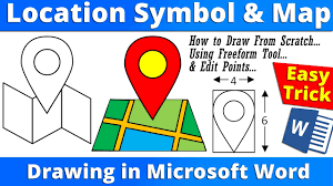 how to draw a location symbol map in