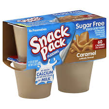 snack pack sugar free caramel pudding