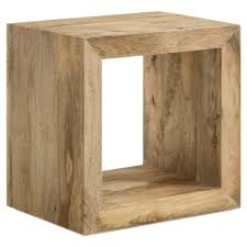 benton rectangular solid wood end table