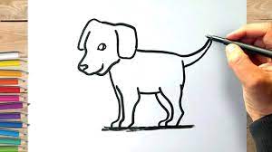 Comment dessiner un chien facile à dessiner "dessin chien" - YouTube