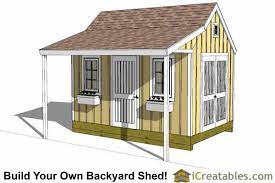 10x12 Colonial Shed With Porch Plans
