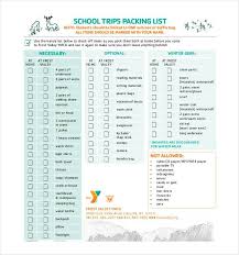 25 Packing List Templates Pdf Doc Excel Free