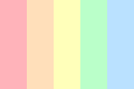 Pastel Colors Of The Rainbow Color Palette