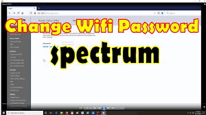change wifi pword name spectrum