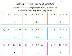 Algebra Maths Worksheets 2x Digital