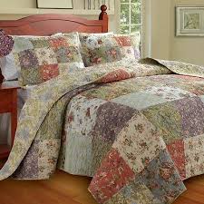 red pink rose bedspread quilt set king