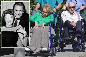 I've survived a helicopter crash and back surgery. Kirk Douglas 101 And Wife Anne Buydens 99 Enjoy Fresh Air In Matching Wheelchairs Mirror Online