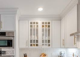 white shaker kitchen with gold accents