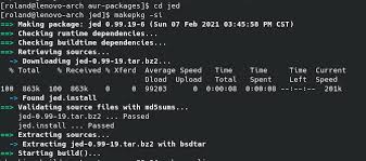 install jed on arch linux logikal