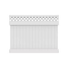 White Vinyl Lattice Top Fence Panel