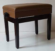 piano keyboard stool bench in brown