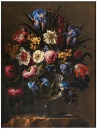 Flowers In A Glass Vase The