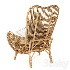 Rattan Patio Chair Arm Chair 3d Models