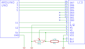 In 16x2 lcd there are 16 pins over all if there is a back light, if there is no back the above figure shows the circuit diagram of 16x2 lcd connected to arduino uno. Tutorial 12 Arduino Lcd Connection And Sketches