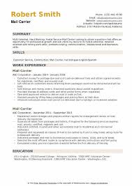Mail Carrier Resume Samples Qwikresume