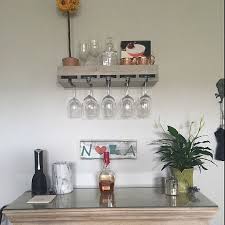 wood wall mounted wine rack shelf