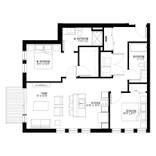 2 Bedroom Apartment Floor Plans 550