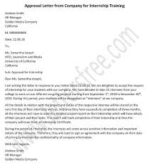 How to write a letter asking. Approval Letter From Company For Internship Training