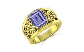 tanzanite gold ring design