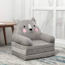 cartoon foldable kids sofa plush cat
