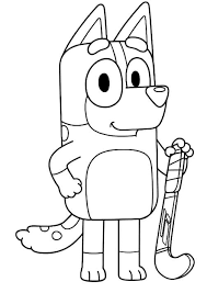 A dog with a beard. Bluey Coloring Pages 40 Images Free Printable