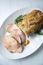 slow roasted boneless pork loin with