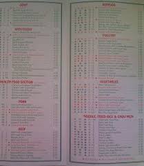 menu of szechuan garden restaurant in